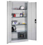 Stahlschrank 8920-052 S10202 lichtgrau 93,0 x 40,0 x 195,0 cm, aufgebaut